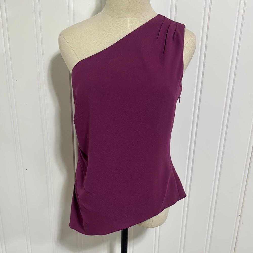 WHBM sleeveless one shoulder blouse Size 6